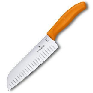 Кухонный нож Victorinox SwissClassic Santoku 6.8526.17L9B оранжевый