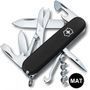 Складной нож Victorinox CLIMBER MAT черный матовый лак с серый логотип 1.3703.3_M0007p