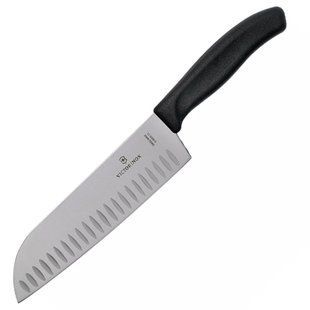 Кухонный нож Victorinox SwissClassic Santoku 6.8523.17G черный