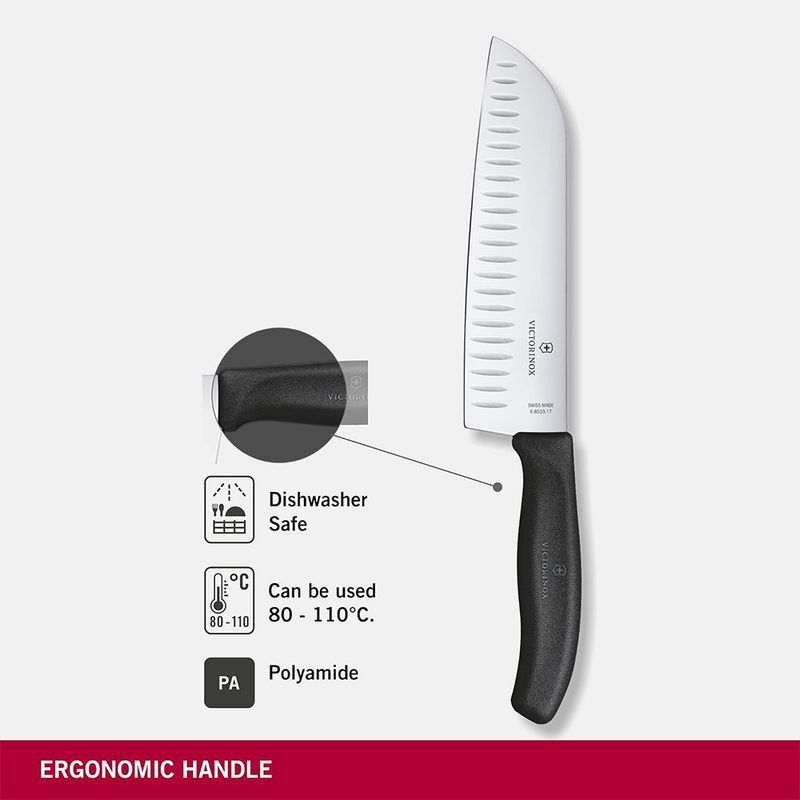 Кухонний ніж Victorinox SwissClassic Santoku 6.8523.17G чорний