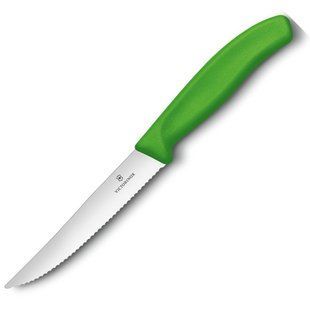 Кухонный нож Victorinox SwissClassic Steak&Pizza 6.7936.12L4 зеленый
