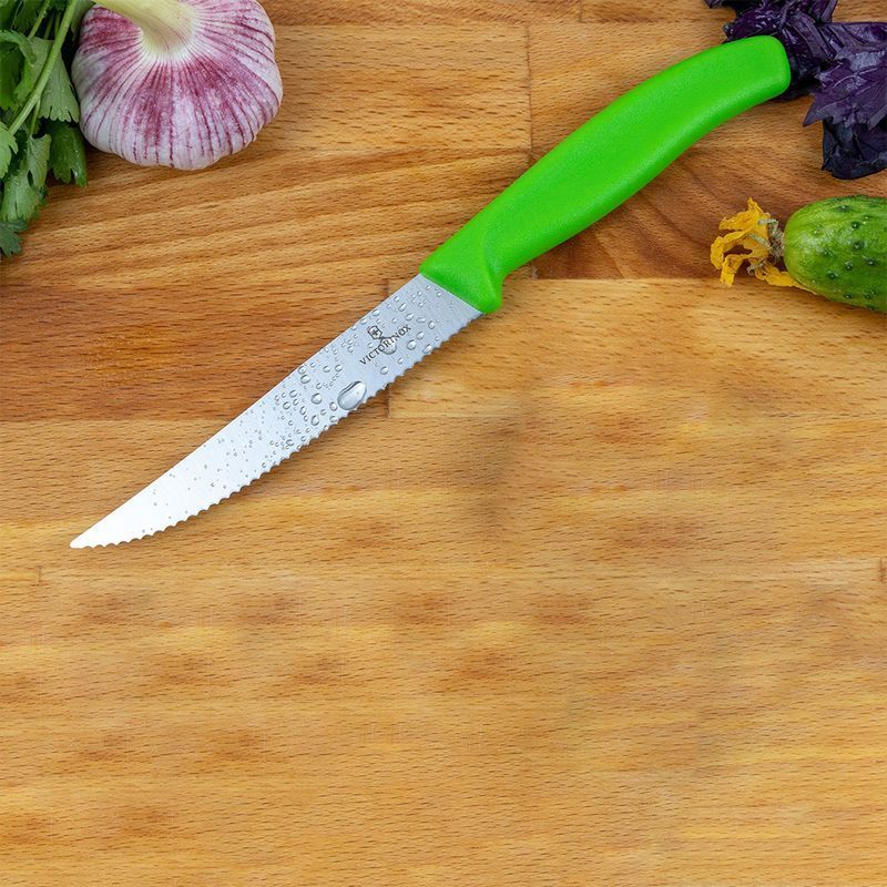 Кухонний ніж Victorinox SwissClassic Steak&Pizza 6.7936.12L4 зелений