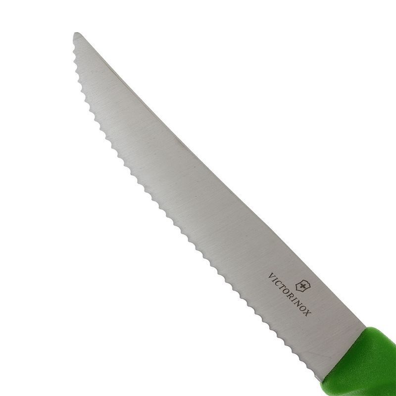 Кухонний ніж Victorinox SwissClassic Steak&Pizza 6.7936.12L4 зелений
