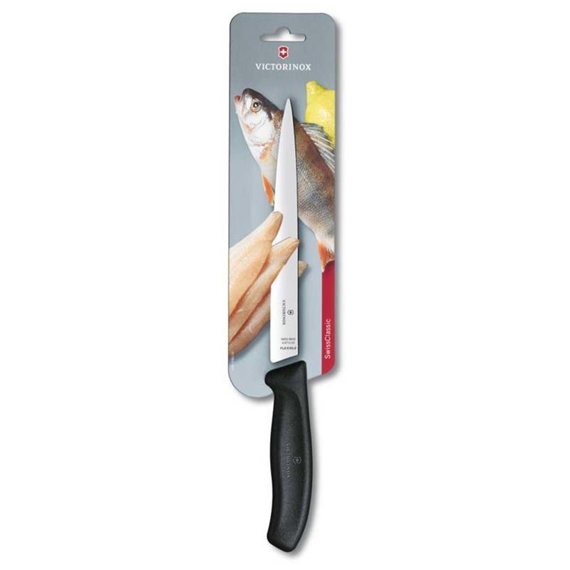 Кухонный нож Victorinox SwissClassic Filleting Flexible 6.8713.20B черный
