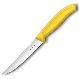 Кухонный нож Victorinox SwissClassic Steak&Pizza 6.7936.12L8 желтый