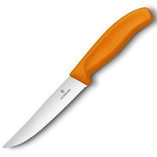 Кухонный нож Victorinox SwissClassic Steak&Pizza 6.7936.12L9 оранжевый