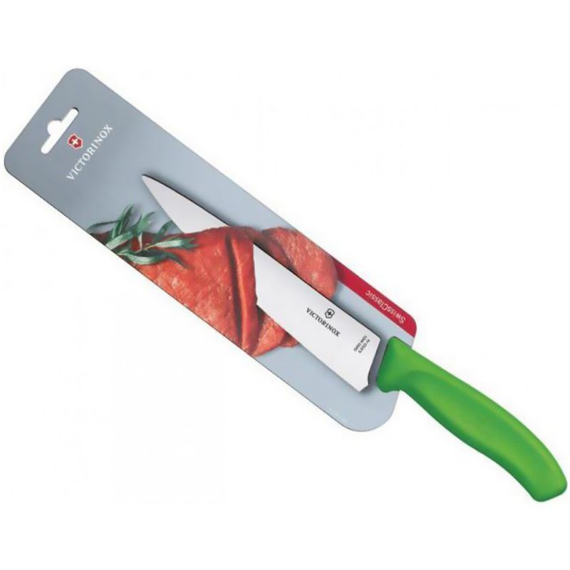 Кухонний ніж Victorinox SwissClassic Carving 6.8006.19L4B зелений
