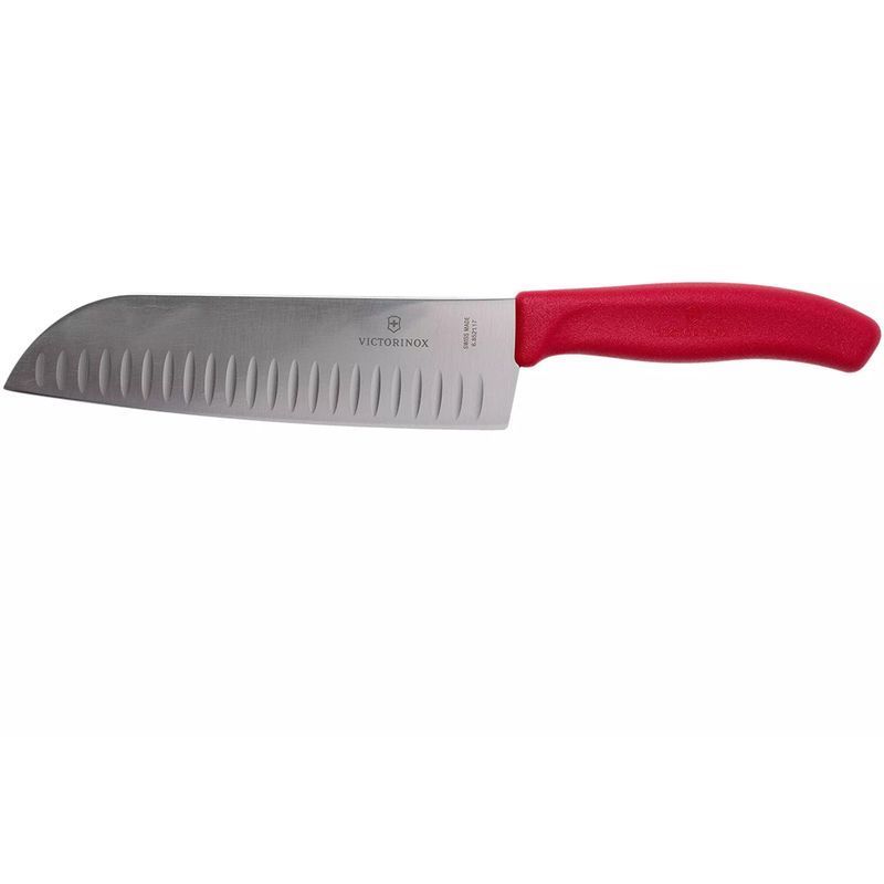 Кухонний ніж Victorinox SwissClassic Santoku 6.8521.17B червоний