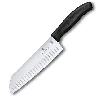 Кухонный нож Victorinox SwissClassic Santoku 6.8523.17B черный