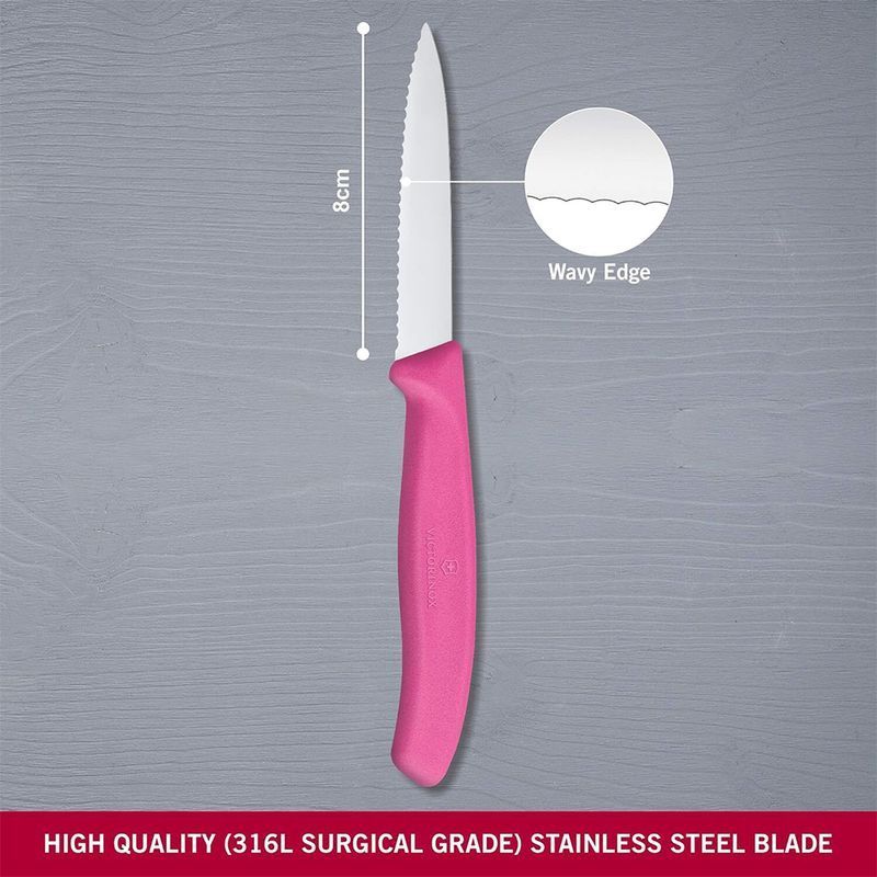 Кухонный нож Victorinox SwissClassic Paring 6.7636.L115 розовый